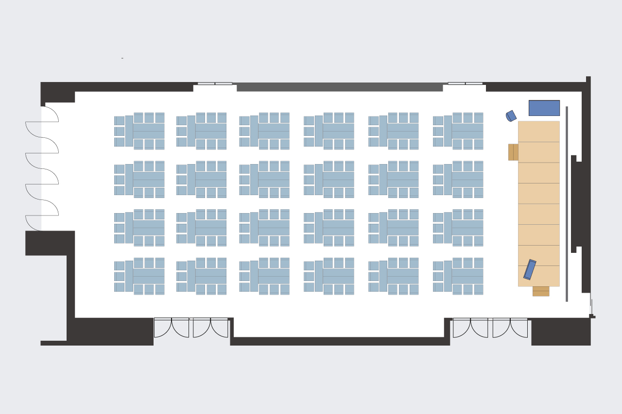 【ホールA】グループ3名掛け
