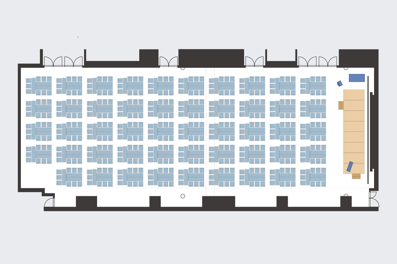 【ホールB】グループ3名掛け