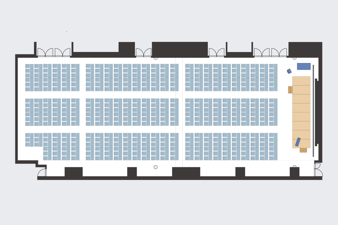 【ホールB】スクール3名掛け