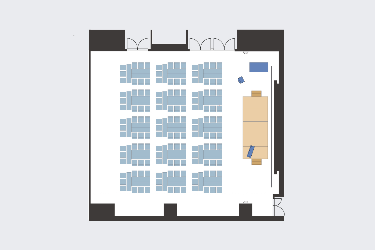 【ホールB1】グループ3名掛け