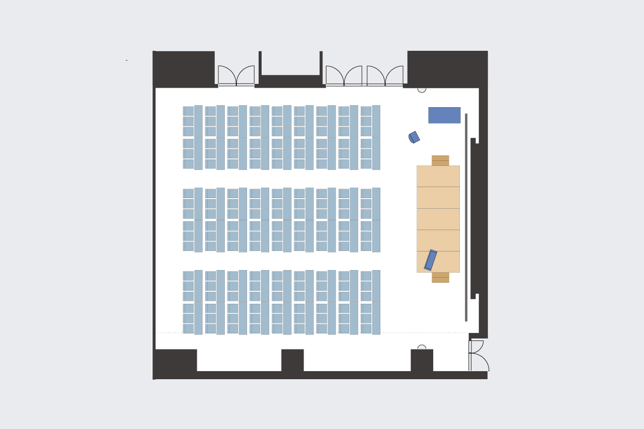 【ホールB1】スクール3名掛け