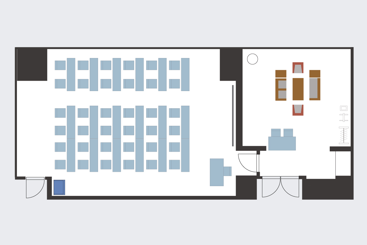 【ボードルーム】スクール2名掛け